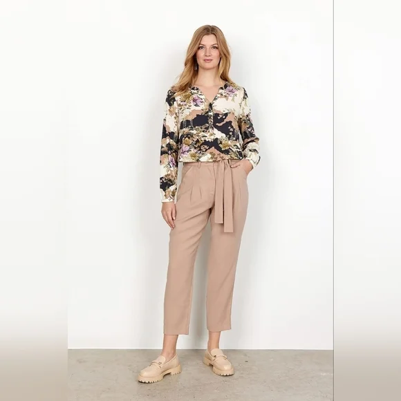 Soyaconcept/ Floral Print Blouse/ Violet Mist Combi./ Size US L - Picture 12 of 12